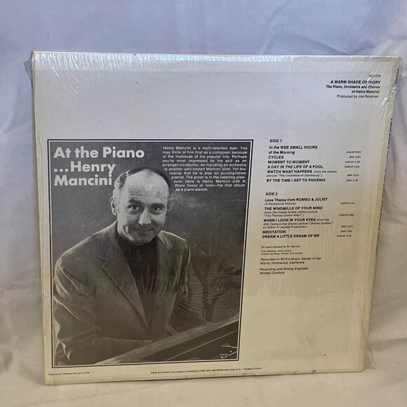 Henry Mancini A Warm Shade Of Ivory (Vinyl, 1969) RCA Victor AYL1-3757 VG+ LP - Picture 3 of 9